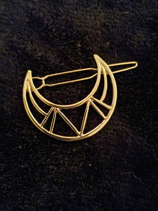 Jewelry: Silver Moon Hair Clip
