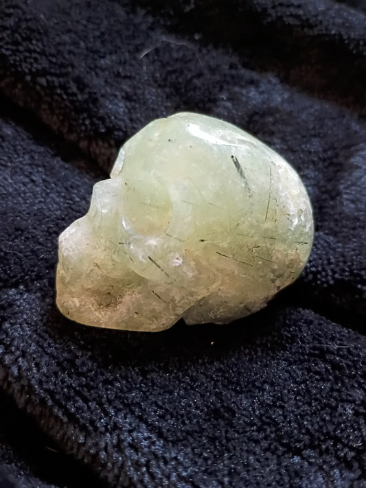 Crystals: Prehenite with Epidote Skull