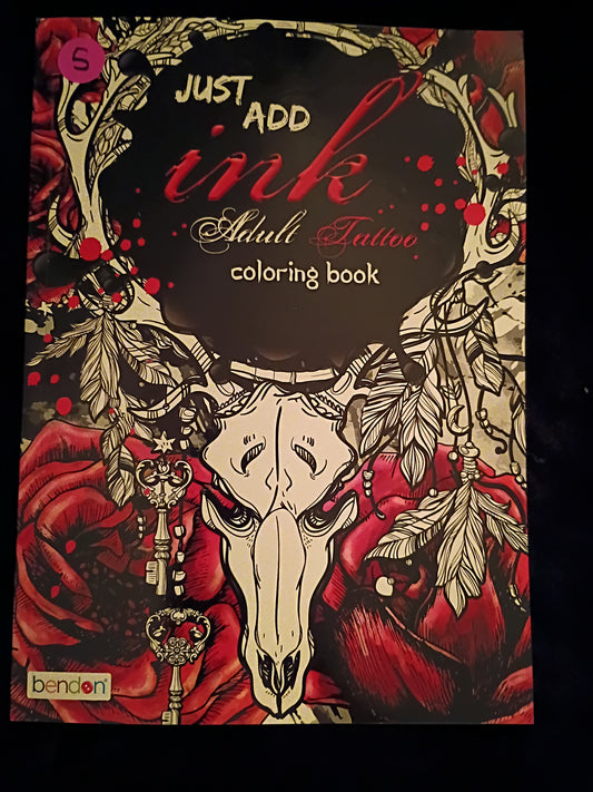 Library: Just Add Ink, Tattoo Coloring Book